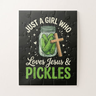 Nur ein Mädchen, das Jesus und Pickles liebt