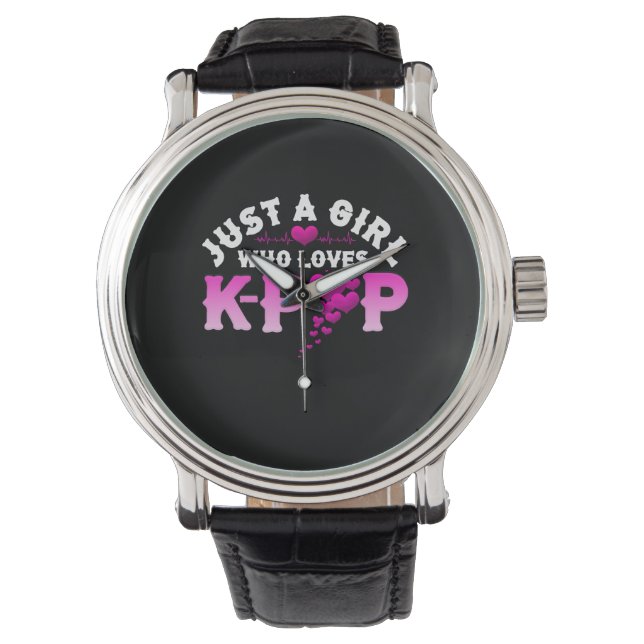 Nur ein Mädchen, das K-Pop Finger KPop Liebe Armbanduhr (Vorderseite)