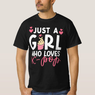 Nur ein Mädchen, das K-Pop Liebe Kpop Music Fan- T-Shirt