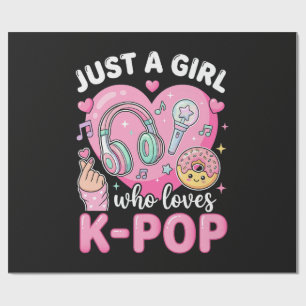 Nur ein Mädchen das K-Pop liebt Geschenkpapier