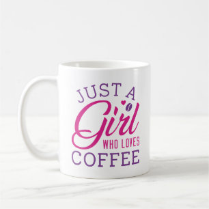 Nur ein Mädchen, das Kaffee Liebe Kaffeetasse