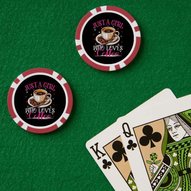 Nur ein Mädchen, das Kaffee liebt Pokerchips (Pokertisch (doppelt))
