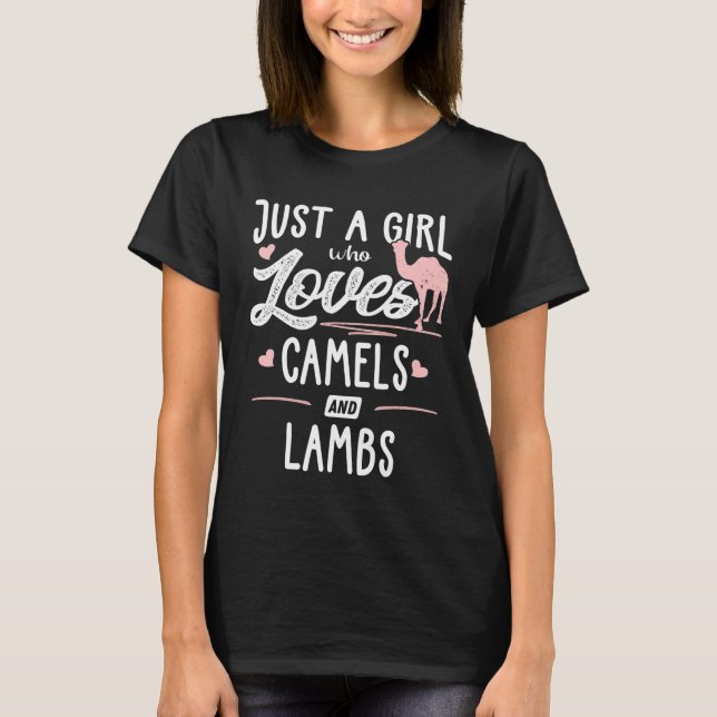 Nur ein Mädchen, das Kamele und Lämmer Liebe T-Shirt (Vorderseite)