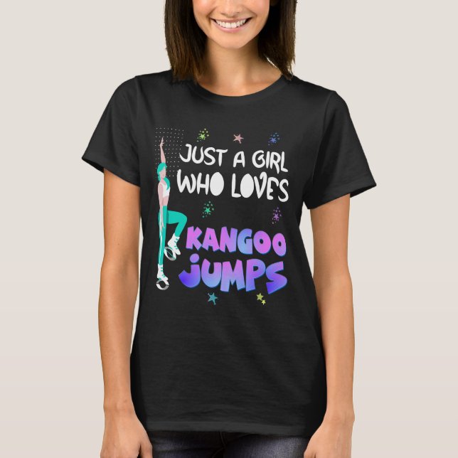 Nur ein Mädchen, das Kangoo Jumps  T-Shirt (Vorderseite)