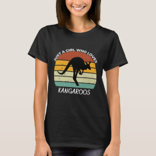 Nur ein Mädchen, das Kängurus Lieben T-Shirt