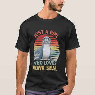 Nur ein Mädchen, das karibische Mönch Siegel Tier T-Shirt