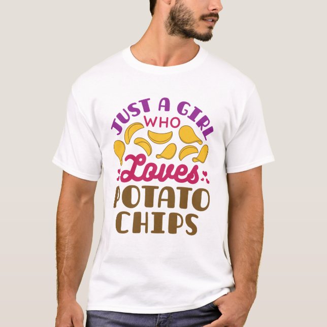 Nur ein Mädchen, das Kartoffelchips Lieben Snack F T-Shirt (Vorderseite)