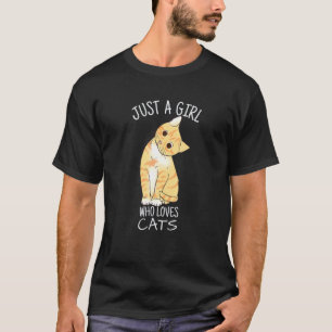 Nur ein Mädchen, das Katzen für Katzen Liebe T-Shirt