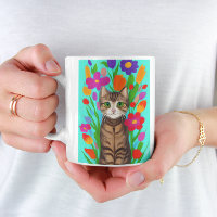Nur ein Mädchen, das Katzen Liebe | Kunst des Volk