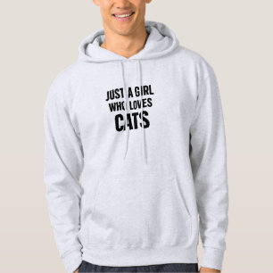 Nur ein Mädchen, das Katzen liebt – Minimal Liebe Hoodie