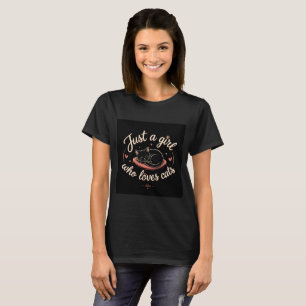 Nur ein Mädchen, das Katzen liebt T-Shirt