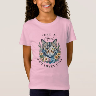 Nur ein Mädchen, das Katzen liebt   T-Shirt