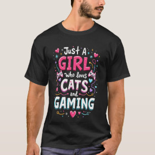 Nur ein Mädchen, das Katzen und Gaming liebt - Gam T-Shirt