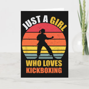 Nur ein Mädchen, das Kickbox-Geschenke für Frauen Karte