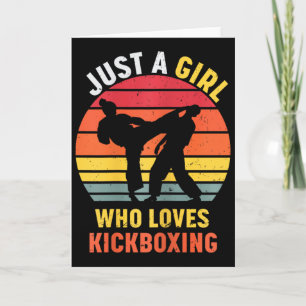 Nur ein Mädchen, das Kickbox-Geschenke für Frauen Karte