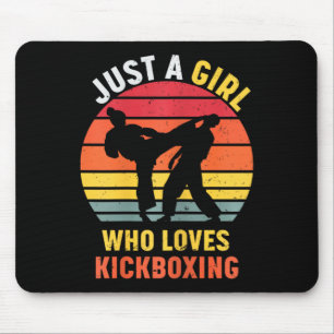 Nur ein Mädchen, das Kickbox-Geschenke für Frauen  Mousepad