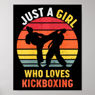 Nur ein Mädchen, das Kickbox-Geschenke für Frauen Poster