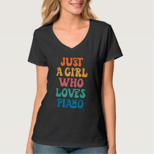 Nur ein Mädchen, das Klavier liebt Klavierspieler T-Shirt