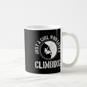 Nur ein Mädchen, das Klettern liebt, lustiger Klet Kaffeetasse