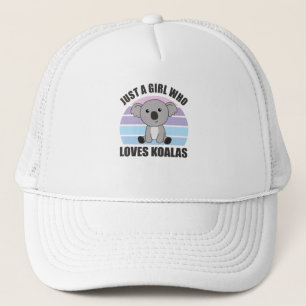 Nur ein Mädchen, das Koalas Liebe - Niedlich Koala Truckerkappe