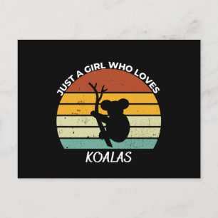 Nur ein Mädchen, das koalas Lieben Postkarte