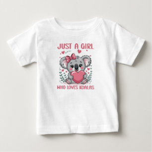 Nur ein Mädchen, das Koalas liebt, Kinder Baby T-shirt