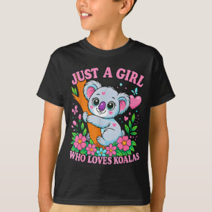 Nur ein Mädchen, das Koalas liebt, süßes lustiges T-Shirt