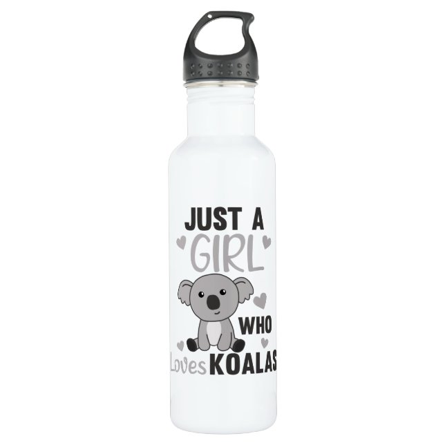 Nur ein Mädchen, das Koalas Niedlichen Koala-Bär L Edelstahlflasche (Vorderseite)