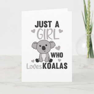 Nur ein Mädchen, das Koalas Niedlichen Koala-Bär L Karte