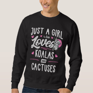 Nur ein Mädchen, das Koalas und Frauen Liebe Sweatshirt