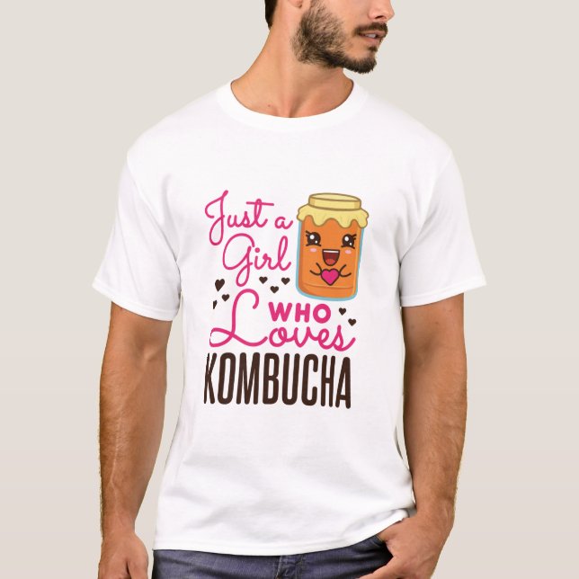 Nur ein Mädchen, das Kombucha Tea Kawaii Liebe T-Shirt (Vorderseite)
