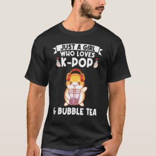 Nur ein Mädchen, das kpop & bubble tea Liebe T-Shirt