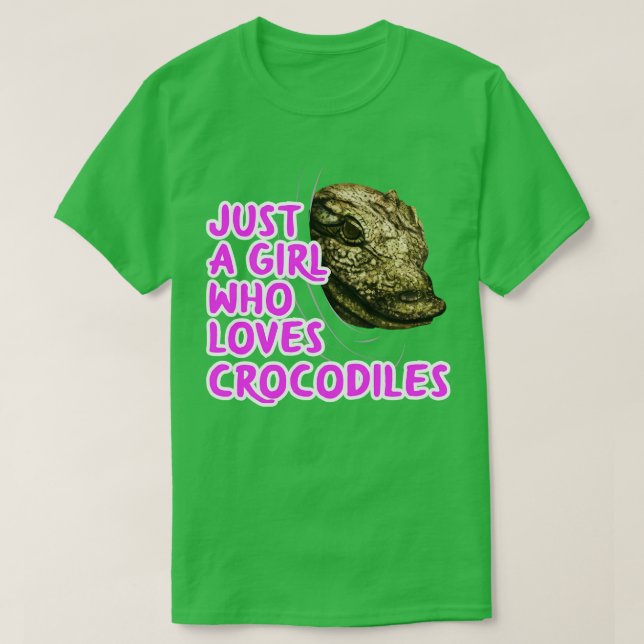 Nur ein Mädchen, das Krokodile Liebe T-Shirt (Design vorne)