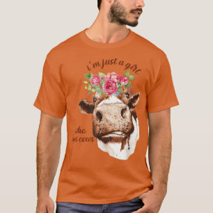 Nur ein Mädchen, das Kühe Bauer Metzger Milch weit T-Shirt