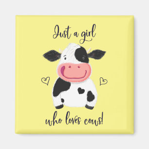 Nur ein Mädchen, das Kühe ! Herz und Holstein Magnet