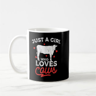 Nur ein Mädchen, das Kühe Liebe, die Farm Kaffeetasse