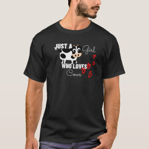 Nur ein Mädchen, das Kühe Lieben Funny Bauer T-Shirt