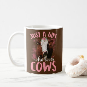 Nur ein Mädchen, das Kühe Lieben Funny Women Bau Kaffeetasse