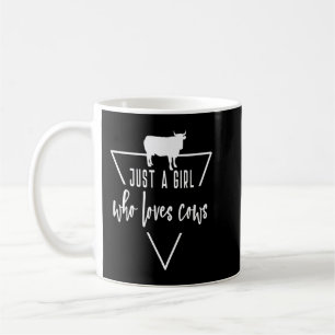 Nur ein Mädchen, das Kühe Lieben Heifer Milchfarm Kaffeetasse