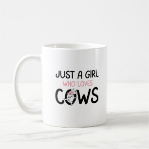 Nur ein Mädchen, das Kühe liebt, süße Kuhfarm Kaffeetasse