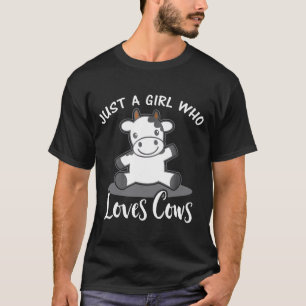 Nur ein Mädchen, das Kühe Niedliches kleines Mädch T-Shirt