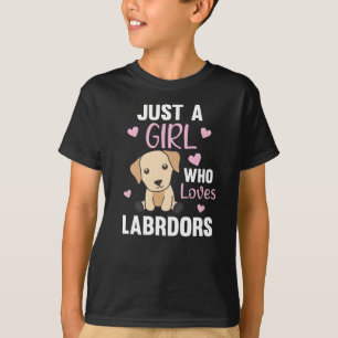Nur ein Mädchen, das Labrador Lieben Hunde Niedlic T-Shirt