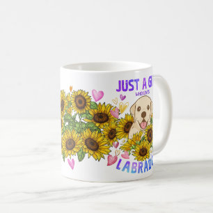 Nur ein Mädchen, das Labrador Retriever Liebe Hund Kaffeetasse