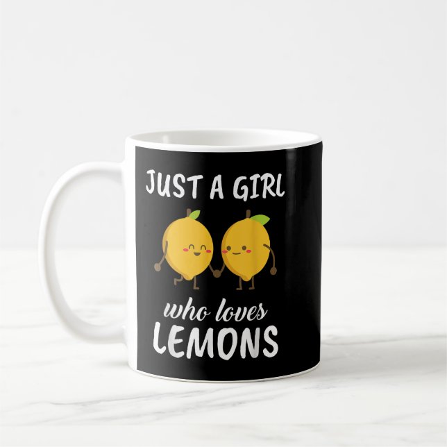 Nur ein Mädchen, das Lemons Lieben Kleidung Outfit Kaffeetasse (Links)