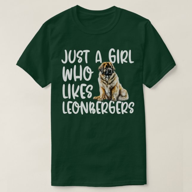 Nur ein Mädchen, das Leonbergers mag T-Shirt (Design vorne)