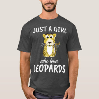 Nur ein Mädchen, das Leoparden Liebe T-Shirt