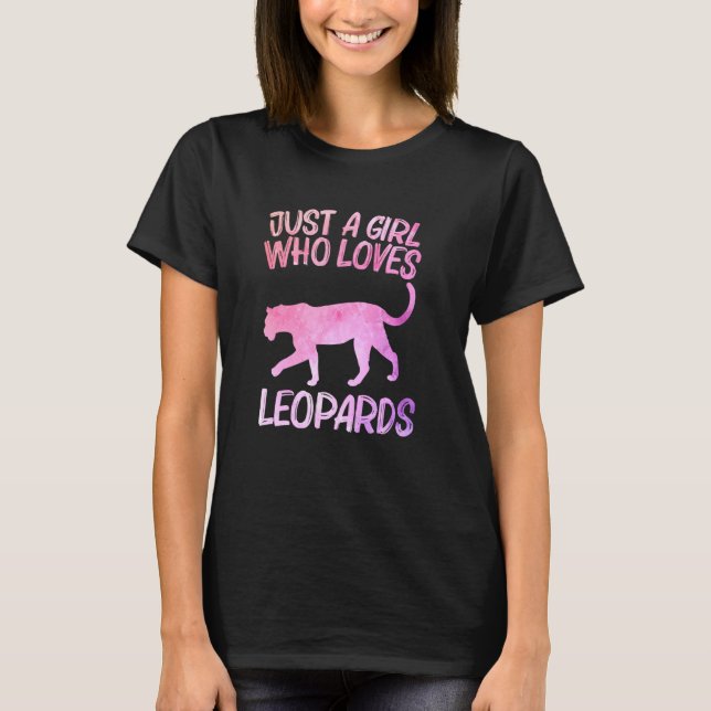 Nur ein Mädchen, das Leopards für Frauen Liebe Pan T-Shirt (Vorderseite)