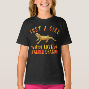 Nur ein Mädchen, das Liebe Drachen Lizard hat T-Shirt