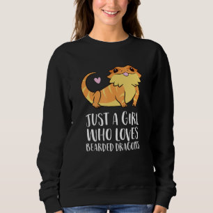 Nur ein Mädchen, das Liebe, Drachen Lizard Repti Sweatshirt