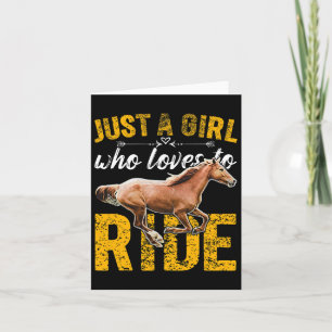 Nur ein Mädchen, das Liebe hat, Pferde zu reiten Karte